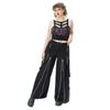 Afbeelding van Heartless | Gothic joggers broek Ember, met banden en lange zilverkleurige rits
