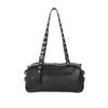Afbeelding van Banned | Rock 'n Roll handtas, zwart met ringen, eyelets en ritssluiting