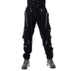 Afbeelding van Vixxsin | Punkrock broek Halston, zwart ritsen, clips en klep-zakken