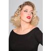 Afbeelding van Collectif | Boothals jumper van zwarte glitter, Bardot