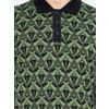 Afbeelding van ATO Berlin | Polo Enne, lange mouw groen zwart Jacquard retro patroon