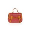 Afbeelding van Banned | Handtas Cartel Satchel rood met bruine randjes en retro gespjes