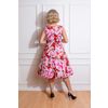 Afbeelding van Hearts & Roses | Swing jurk Charlie, rood met grote roze bloemen