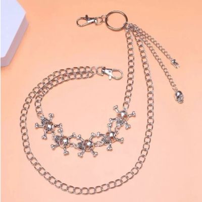 Foto van Zacharia | 2 dubbele heupketting met schedeltjes en clips