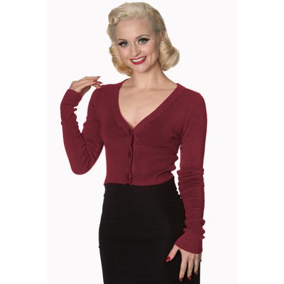Banned | Cardigan Lets go dancing, burgundy