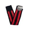 Afbeelding van Flirt | Overknee sokken zwart rood verticale streep