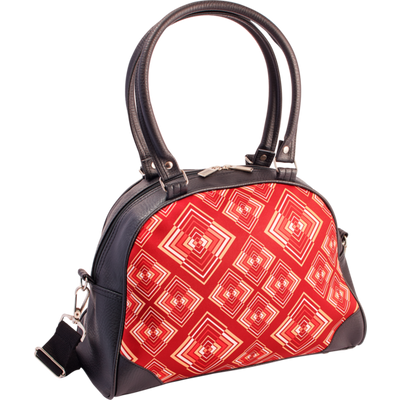 Chenaski | Handtas bowlingbag model, Rhombus rust