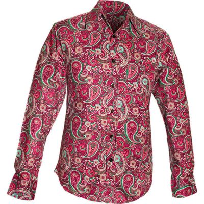 Foto van Chenaski | overhemd Seventies Paisley & Wheels pink