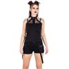 Afbeelding van Chemical Black | Goth korte broek Josie met banden en oogjes