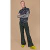 Afbeelding van Run & Fly | Jaren 70 stretch ribcord broek Forest groen, met wijde pijpen