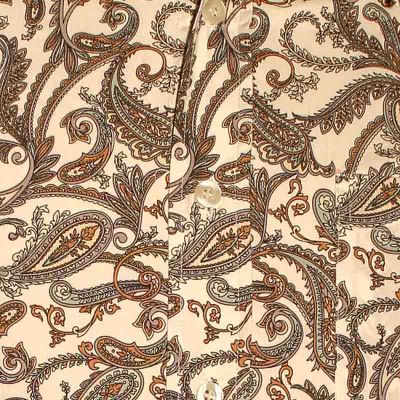 Foto van Chenaski | overhemd Seventies Paisley creme, grijs