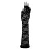 Afbeelding van Zacharia | Lange vingerloze zwarte kanten handschoenen
