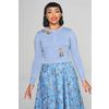 Afbeelding van Collectif | Blauwe retro cardigan Jessie butterfly field