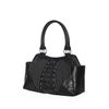 Afbeelding van Banned | Handtas Black Core met pinstripe en corset detail