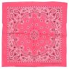 Afbeelding van Zacharia | Bandana fuchsia met rond wit retro paisley patroon 