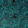 Afbeelding van Chenaski | Retro overhemd, dark paisley turquoise navy