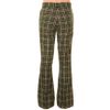 Afbeelding van Run & Fly | Pantalon met wijde pijpen van groene tartan