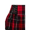 Afbeelding van Hell Bunny | Punkyrok, Quinzel van zwart rode tartan met veterdetails