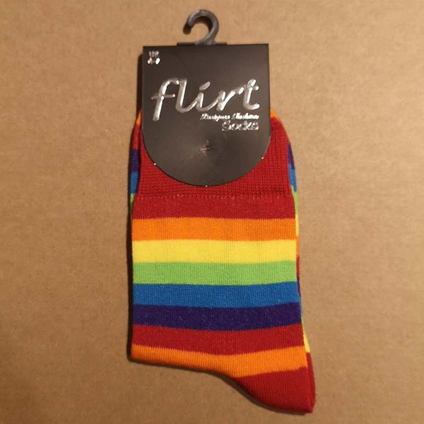 Flirt | Gestreepte regenboog enkel sokjes Flirt | Gestreepte regenboog enkel sokjes