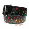 Afbeelding van Bullet69 | Leren riem 38mm met metalic sterren print