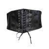 Afbeelding van Zacharia | Gothic punk corset riem met elastiek studs en veter detail
