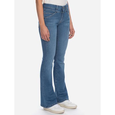 Foto van ATO Berlin | Jeans Karlie, used denim met stretch en wijde pijp