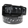 Afbeelding van Bullet69 | Zwarte riem 38mm met muziek print