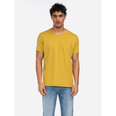 Foto van ATO Berlin | T-shirt Valerio van olijf geel biokatoen