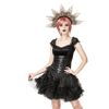 Afbeelding van Sinister | Gothic minirok Roxanne, met zwarte kanten laagjes