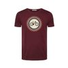 Afbeelding van Green Bomb | T-shirt Bike target, velvet rain bordeaux bio katoen