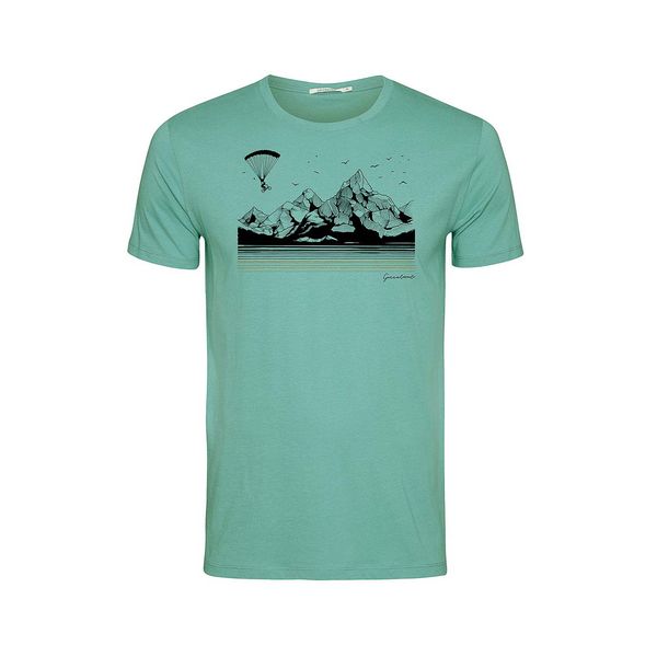 Green Bomb | T-shirt Bike fly, zee blauw bio katoen