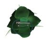 Afbeelding van Zacharia | Groene roos met glitter en veertjes op haarclip broche en elastiek