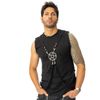 Afbeelding van Heartless | Mouwloos zwart shirt Legion met metalen Pentagram aan straps