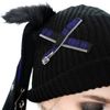 Afbeelding van Cup Cake Cult | Punk muts Rini met paarse tartan konijnen oren en ketting