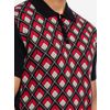 Afbeelding van ATO Berlin | Polo Enky bio katoen met zwart rood retro patroon
