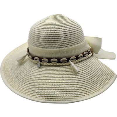 Foto van Major wear | Zomerse roomwitte zomerhoed met Aztec sierband