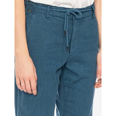 Foto van ATO Berlin | Luchtige blauwe linnen broek Banipal