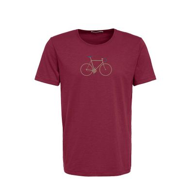 Green Bomb | T-shirt bike trip, bio katoen bordeaux