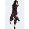 Afbeelding van Jawbreaker | Goth punk tartan Cargo broek met zakken en banden