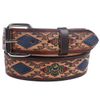 Afbeelding van Bullet69 | Leren riem, 38mm met American Aztec eagle 
