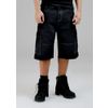 Afbeelding van Chet Rock | Korte broek Voyager van donkere denim, met opgestikte zijzakken en steekzakken