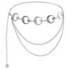 Afbeelding van Zacharia | 3 dubbele Goth-heupketting met maantjes en sterren