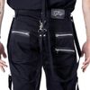 Afbeelding van Vixxsen | Industrial broek Azriel, zwart met D-ringen, gespen en clip-band​en