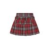 Afbeelding van Banned | Rode schotse tartan mini rok met punky riem en gesp