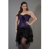 Afbeelding van Burleska | Lily Overburst Corset met metalen baleinen, in paarse taffeta