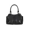 Afbeelding van Banned | Handtas Black Core met pinstripe en corset detail
