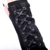 Afbeelding van Heartless | Armwarmers Luna met corsetlint en zwart wit batcat