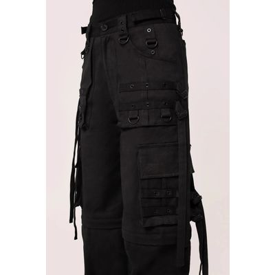 Foto van Hell Bunny | Zwarte Goth-stijl broek Neo, met zakken en D-ring