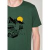 Afbeelding van Green Bomb | T-shirt Nature off Road, bottle green bio katoen