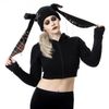 Afbeelding van Cup Cake Cult | Punk muts Rini met rode tartan konijnen oren en ketting
